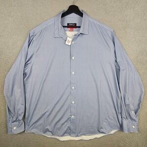 Awearness Kenneth Cole AWEAR-TECH XXL Slim Fit Blue Stretch Dress Shirt